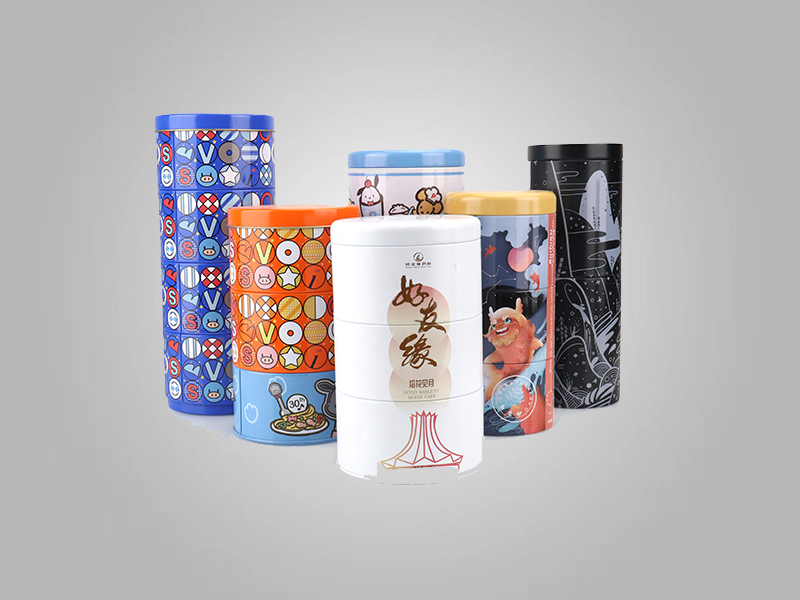 厂家定制马口铁三层圆形环球app(中国)有限公司官网茶叶罐精美创意叠罐糖果罐食品包装罐