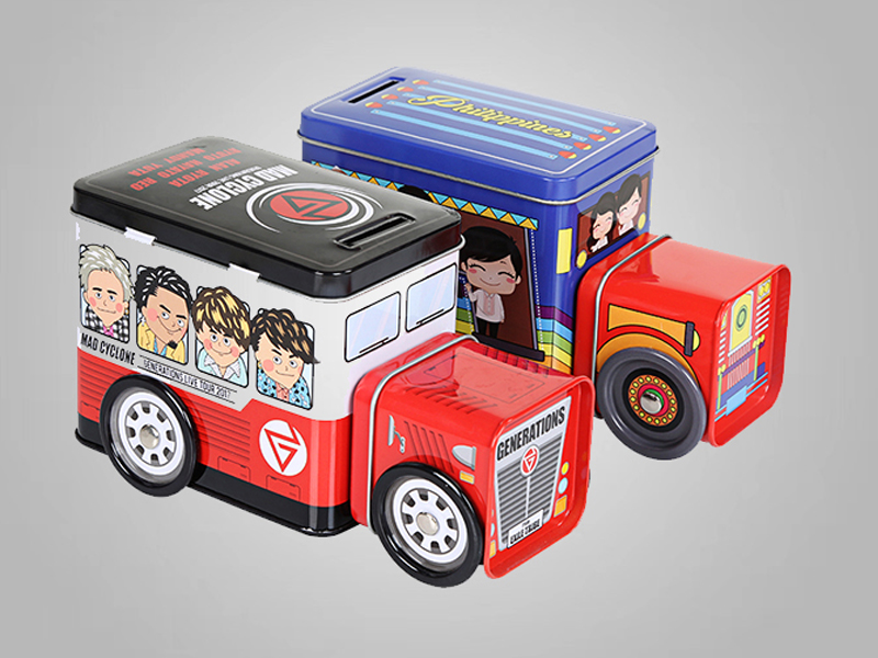 182*78*98mm儿童玩具礼品包装金属环球app(中国)有限公司官网 小汽车巴士车仔罐铁盒子